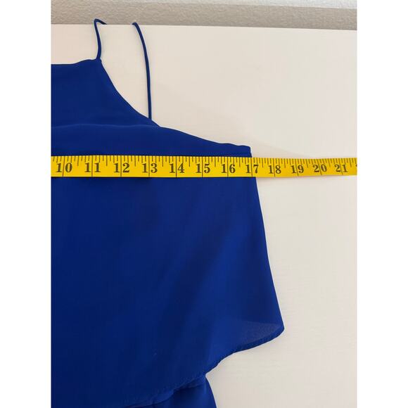 Express Womens Blue Shorts Romper Size Small Formal Outfit - Picture 8 of 8